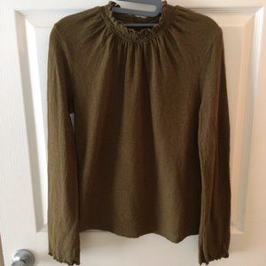 Madewell Texture & Thread Mock-neck Top